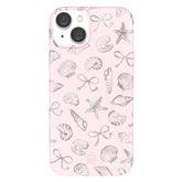Pink Coastal Seashells iPhone Case
