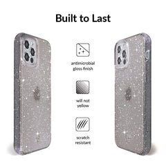 Grey Stardust Glitter iPhone Case