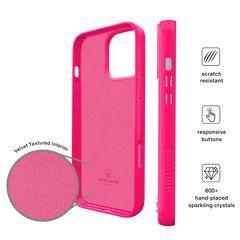 Hot Pink Caviar Crystals iPhone Case