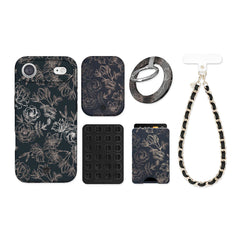 Floral Rose Gold Chrome iPhone Bundle Set