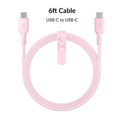 Strawberry Milk Fast Charging Cable, 6ft USB-C