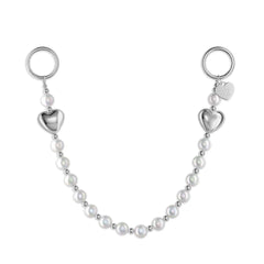 Pearl Heart Bag Chain