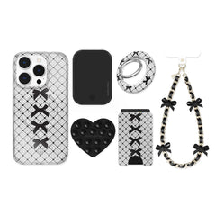 Lacy Black Bows iPhone Bundle Set