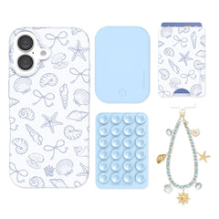 Coastal Seashells iPhone Bundle Set - Wallet