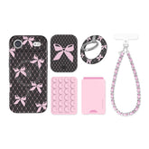 Lacy Pink Bows iPhone Bundle Set