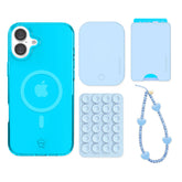 Neon Blue iPhone Bundle Set - Wallet