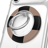 Mocha Vibe Checkered MagSafe Grip Ring