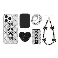 Lacy Black Bows iPhone Bundle Set