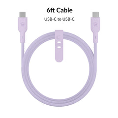 Soft Lilac Fast Charging Cable, 6ft USB-C