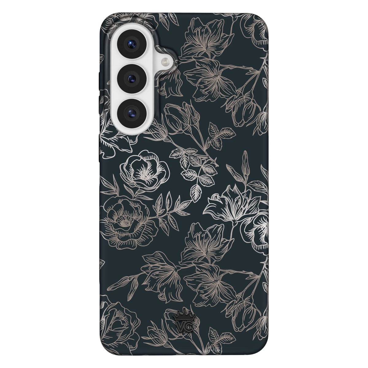 Floral Rose Gold Chrome Samsung Galaxy Case