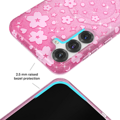 Cherry Blossom Glitter Samsung Case