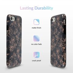 Floral Rose Gold Chrome iPhone Case