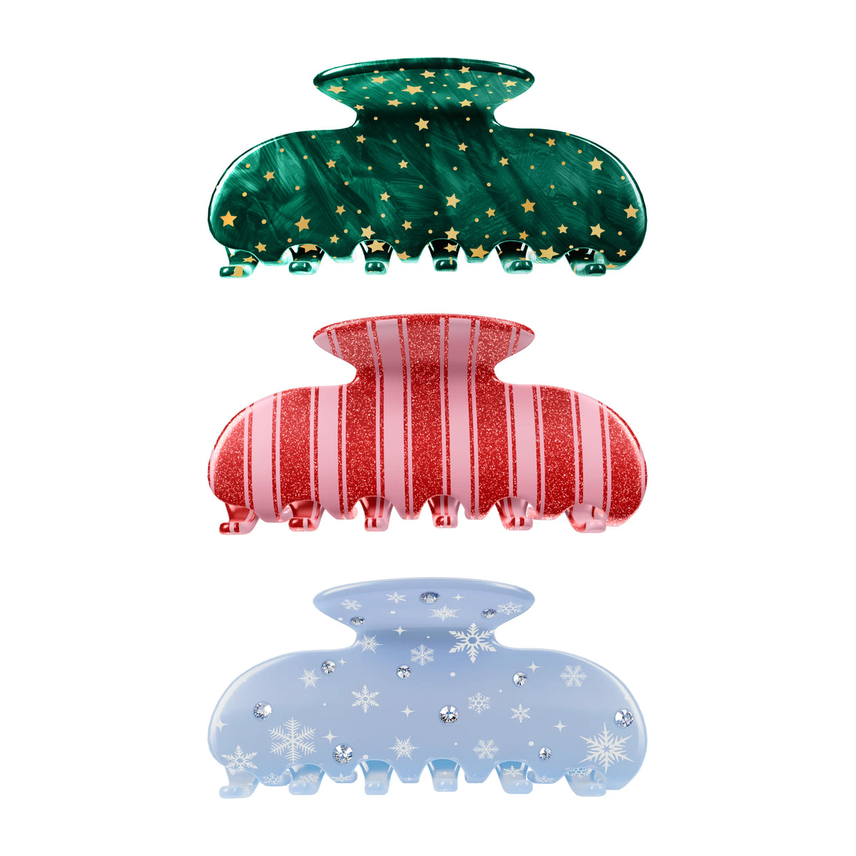 Festive Fantasy Hair Clip Bundle