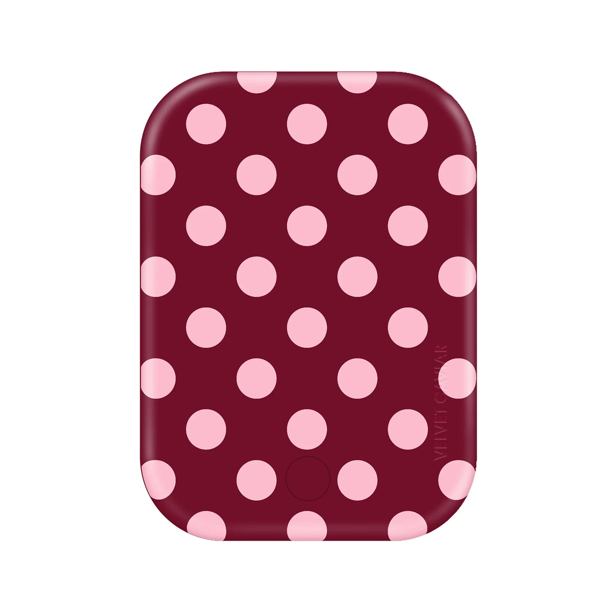 Raspberry Polka Dot Portable MagSafe Charger Power Pack