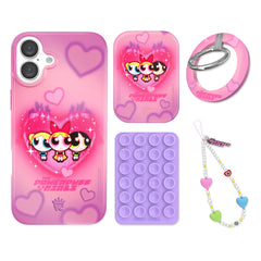 The Powerpuff Girls Airbrush Hearts iPhone Bundle Set - Grip