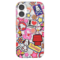 Snoopy Patchwork Glitter iPhone Case