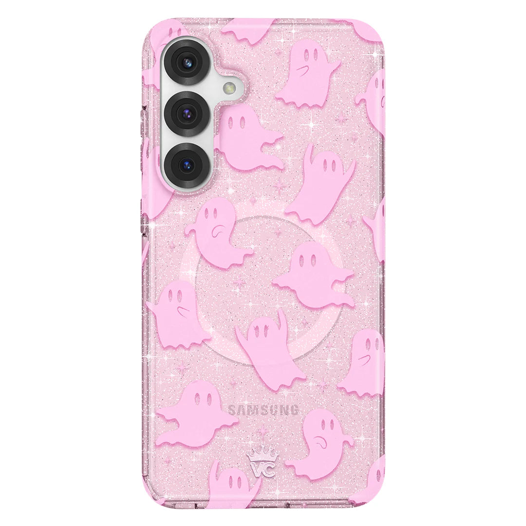 Ghosted Pink Glitter Samsung Case