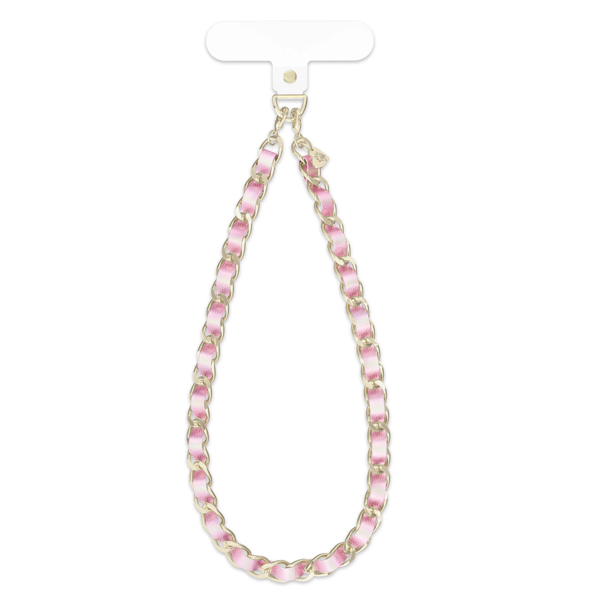 Pink Pearl Leather Chain Phone Charm